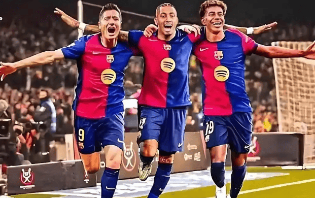 西甲巴塞罗那3-0莱万特亚马尔贡献传射  第1张