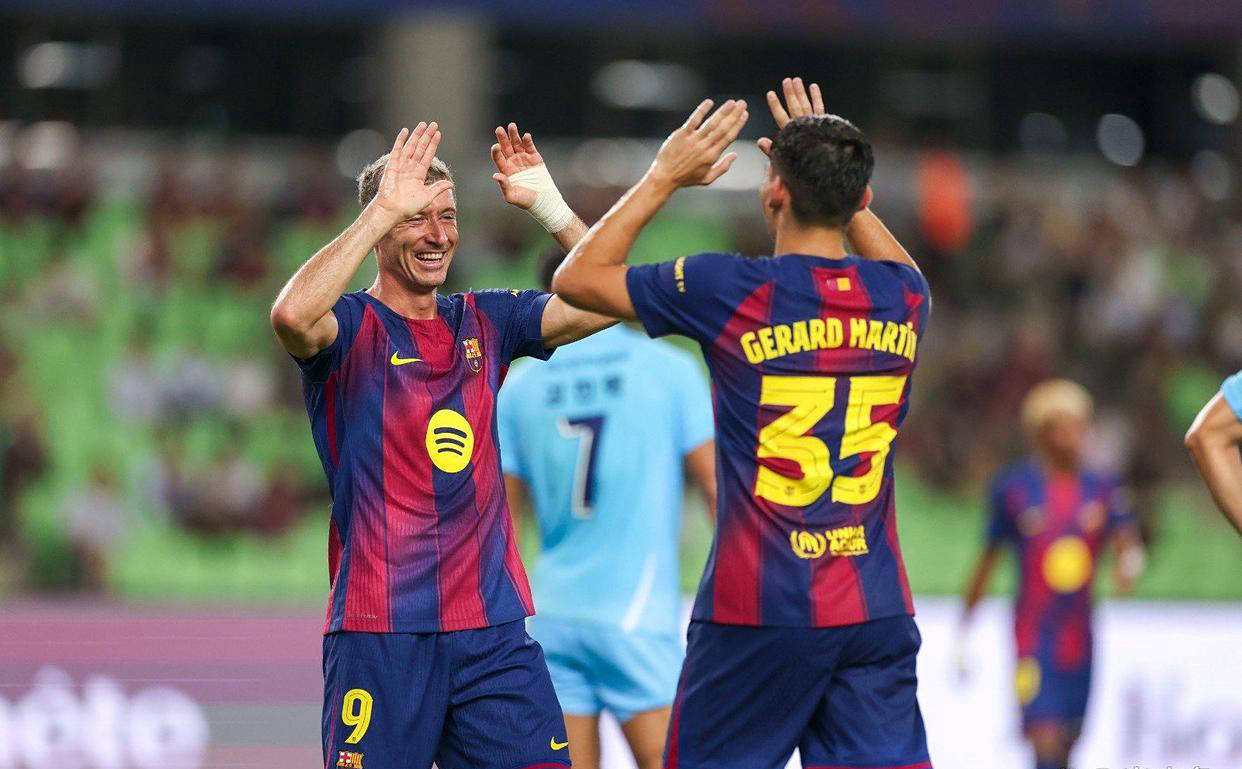 友谊赛巴塞罗那5-0大邱FC加维双响拉什福德巴萨生涯首球的简单介绍