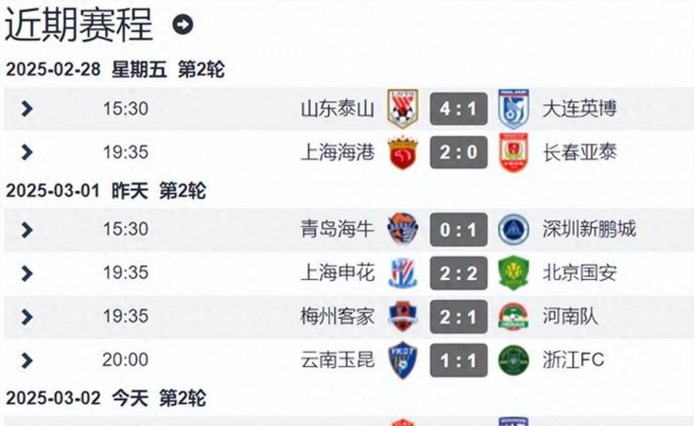 关于2025中超积分榜最新排行实时数据（官方版）的信息